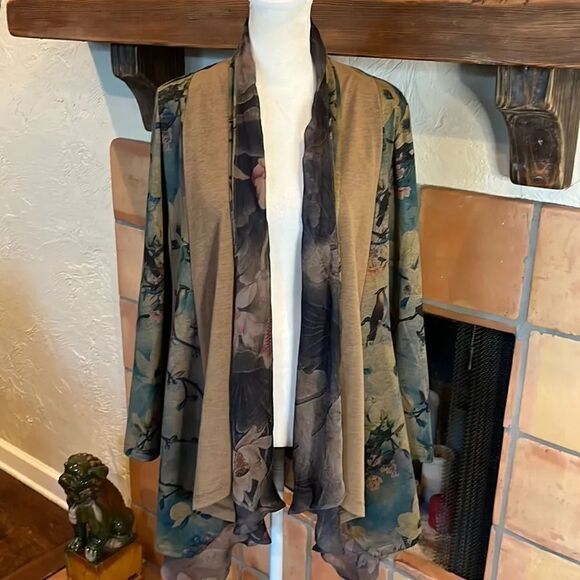 Soft Surroundings Tea Gardens cardigan, SP & MP! - Picture 1 of 10